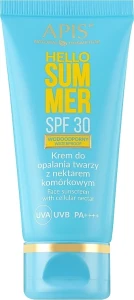 APIS Professional Солнцезащитный крем для лица с клеточным нектаром SPF30 APIS Hello Summer
