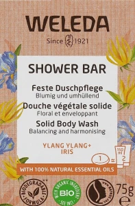 Weleda Твердий арома-бар для душу "Іланг-іланг та ірис" Shower Bar Solid Body Wash Ylang Ylang+Iris
