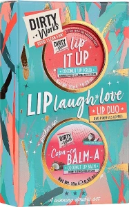 Dirty Works Набір Lip Laugh Love Lip Duo (scr/10g + lip/balm/10g)