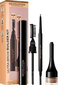 Makeup Revolution Ultra Brow Builder Kit (wax/8ml + brow/pomade/2,2g + eye/crayon/0,09g) Набір