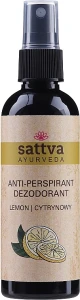 Sattva Натуральный дезодорант на водной основе Lemon Anti-Perspirant