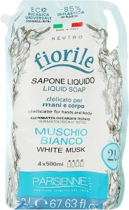 Parisienne Italia Рідке мило "Білий мускус" Fiorile White Musk Liquid Soap (дой-пак)