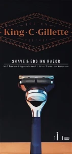 Gillette Бритва с триммером и 5 лезвиями King C. Shave & Edging Razor