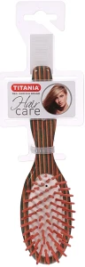 Titania Щітка масажна дерев'яна 17,5 см Hair Brush Wood 7 Rows Small
