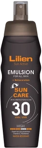 Lilien Солнцезащитная эмульсия для тела Sun Active Emulsion SPF 30