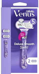 Gillette Бритва з двома змінними насадками Venus Deluxe Smooth Swirl