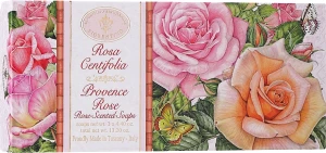 Saponificio Artigianale Fiorentino Набір натурального мила "Троянда" Rose (soap/3x125g)