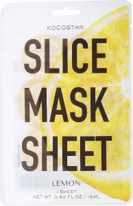 Kocostar Маска-слайс для обличчя "Лимон" Slice Face Mask Sheet Lemon