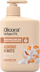 Dicora Urban Fit Рідке мило для рук з вітаміном В "Мигдаль і горіхи" Nourishing Hand Soap Vit B Almont & Nuts
