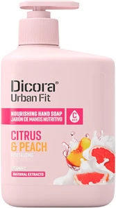 Dicora Urban Fit Рідке мило для рук з вітаміном С та ароматом цитруса і персика Nourishing Hand Soap Vit C Citrus & Peach