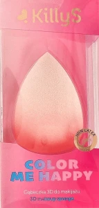 KillyS Спонж для макияжа 3D, светло-розовый 3D Makeup Sponge Color Me Happy