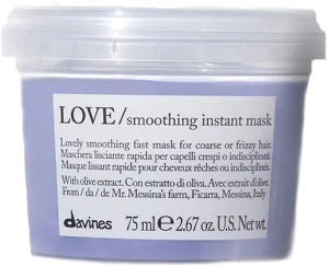 Davines Маска для миттєвого розгладження та надання м'якості неслухняному і хвилястому волоссю Love Smoothing Instant Mask