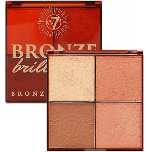 W7 Bronze Brilliance Bronze & Glow Palette Палетка бронзерів і хайлайтерів