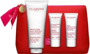 Clarins Набір VP Moisture Rich Body Lotion HLY 2022 (b/lot/200ml + scr/30ml + h/cr/30ml + bag/1pc)