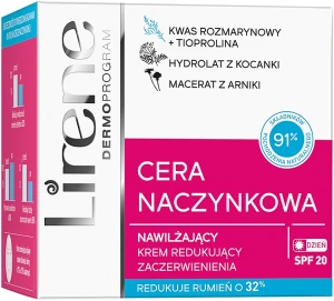 Lirene Увлажняющий крем для куперозной кожи SPF20 Couperose Skin