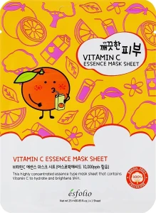 Esfolio Тканевая маска для лица с витамином С Pure Skin Vitamin C Essence Mask Sheet