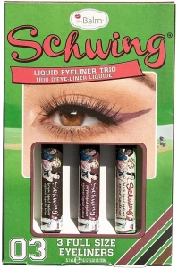 TheBalm Ladies Schwing Liquid Eyeliner Trio (eye/liner/3x1.7ml) Набор