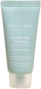 Mary & May Заспокійлива очищувальна маска для обличчя Cica Tea Tree Soothing Wash Off Pack