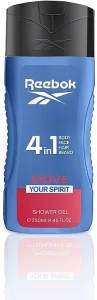 Reebok Гель для душу 4 в 1 Move Your Spirit Hair & Body Shower Gel