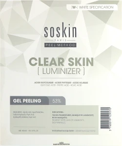 Soskin Набор "Сияние кожи" Clear Skin Peeling Luminizer (peel/gel/30ml + brush + cup)