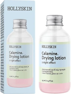 Hollyskin Локальний засіб від прищів і почервонінь з миттєвою дією за 1 ніч Calamin. Drying Lotion