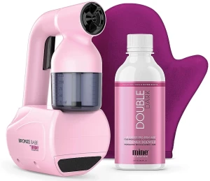 MineTan Набір для нанесення автозасмаги Bronze Babe Personal Spray Tan Pink Kit (t/gun/1psc + glove/1psc + b/mist/237ml)
