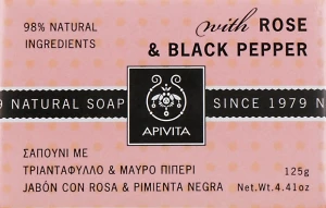 Apivita Мило Soap with Rose and Black pepper