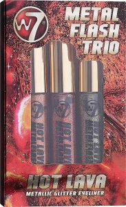 W7 Hot Lava Metallic Glitter Trio Eyeliner (eye/liner/3x7ml) Набор