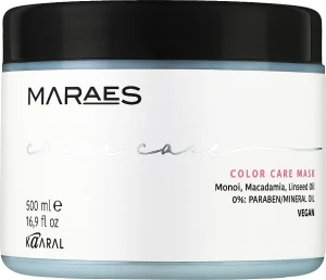 Kaaral Маска для фарбованого волосся з олією макадамії та лляною олією Maraes Color Care Mask