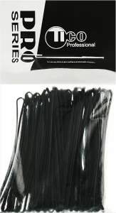 TICO Professional Невидимки для волос, обрезанные, 70 мм, черные
