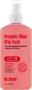 B.tan Масло для загара с SPF 15 "Tropic Like It's Hot" Tanning Oil