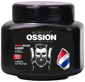 Morfose Гель для укладки волос Ossion Premium Barber Line Red-Gum Hair Gel Mega Strong