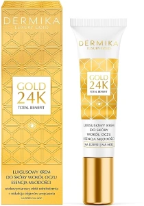 Dermika Крем для шкіри навколо очей Luxury Gold 24K Total Benefit Eye Cream