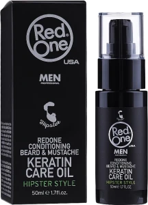 RedOne Кератинова олія-кондиціонер для бороди Red One Conditioning Beard & Mustache Keratin Care Oil