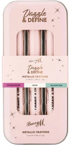 Barry M Dazzle & Define Metallic Crayons (eyeshadow/3х1.4 g) Набор теней для век