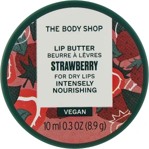 The Body Shop Інтенсивно живильна олія для сухих губ "Полуниця" Strawberry Lip Butter For Dry Lips Intensely Nourishing