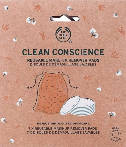 The Body Shop Багаторазові пади для зняття макіяжу Clean Conscience Reusable Make-Up Remover Pads