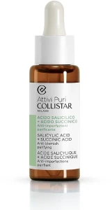 Collistar Краплі для обличчя із саліциловою і бурштиновою кислотою Attivi Puri Salicylic Acid + Succinic Acid