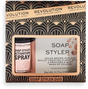 Makeup Revolution Soap Styler Duo Gift Set (brow spr/50ml + br/soap/5g) Набор