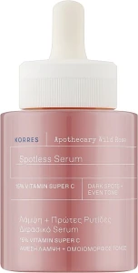Korres Двофазна сироватка для обличчя Apothecary Wild Rose Spotless Serum 15% Vitamin Super C