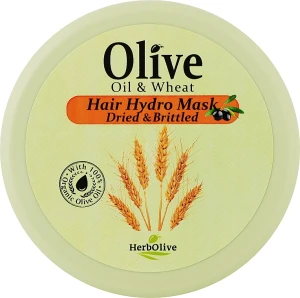 Madis Маска для сухого волосся з пшеницею та олією оливи HerbOlive Hydro Hair Mask Olive Oil & Wheat