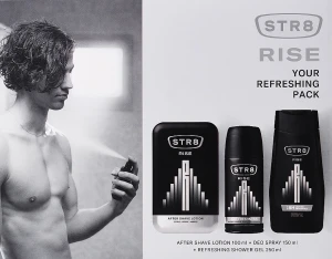 STR8 Rise Your Refreshing Pack Набір (ash/lot/100ml + deo/150ml + show/gel/250ml)