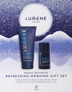 Lumene Набор Men Raikas Refreshing Morning Gift Set (gel/shm/200ml + deo/70g)
