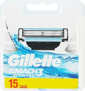 Gillette Сменные кассеты для бритья, 15шт Mach3 Start