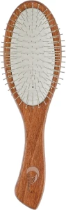 Gorgol Расческа для волос на резиновой подушке с металлическими зубчиками, 11 рядов, темная