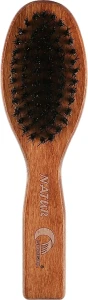 Gorgol Расческа для волос с зубчиками из щетины кабана, 6 рядов, плоская