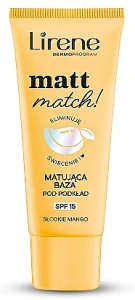 Lirene Matt Match! Foundation SPF15 Матирующая база под тональный крем SPF 15