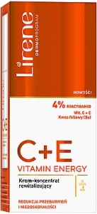 Lirene Відновлювальний крем для обличчя C + E Vitamin Energy Cream