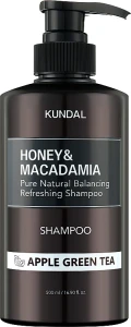 Шампунь відновлюючий "Яблуко і Зелений чай" - Kundal Honey & Macadamia Shampoo Apple Green Tea, 500 мл