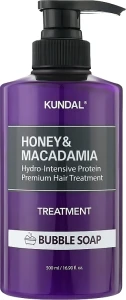 Кондиціонер для волосся "Bubble Soap" - Kundal Honey & Macadamia Treatment Bubble Soap, 500 мл